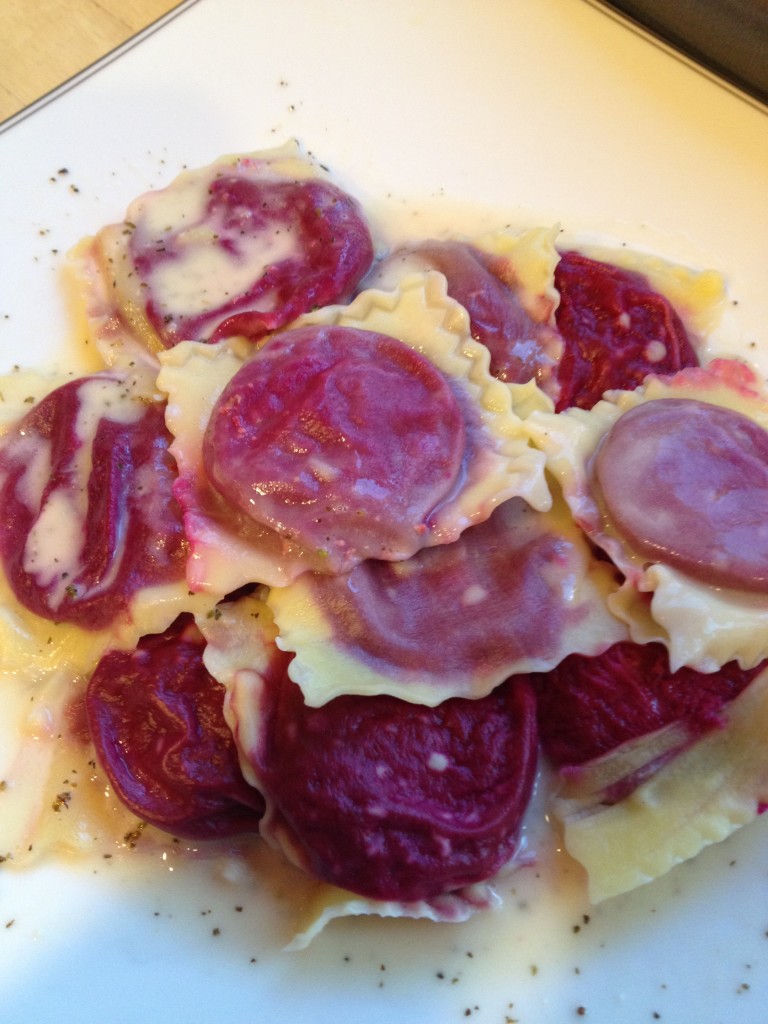 Well Dined | Roasted Beet and Goat Cheese Ravioli