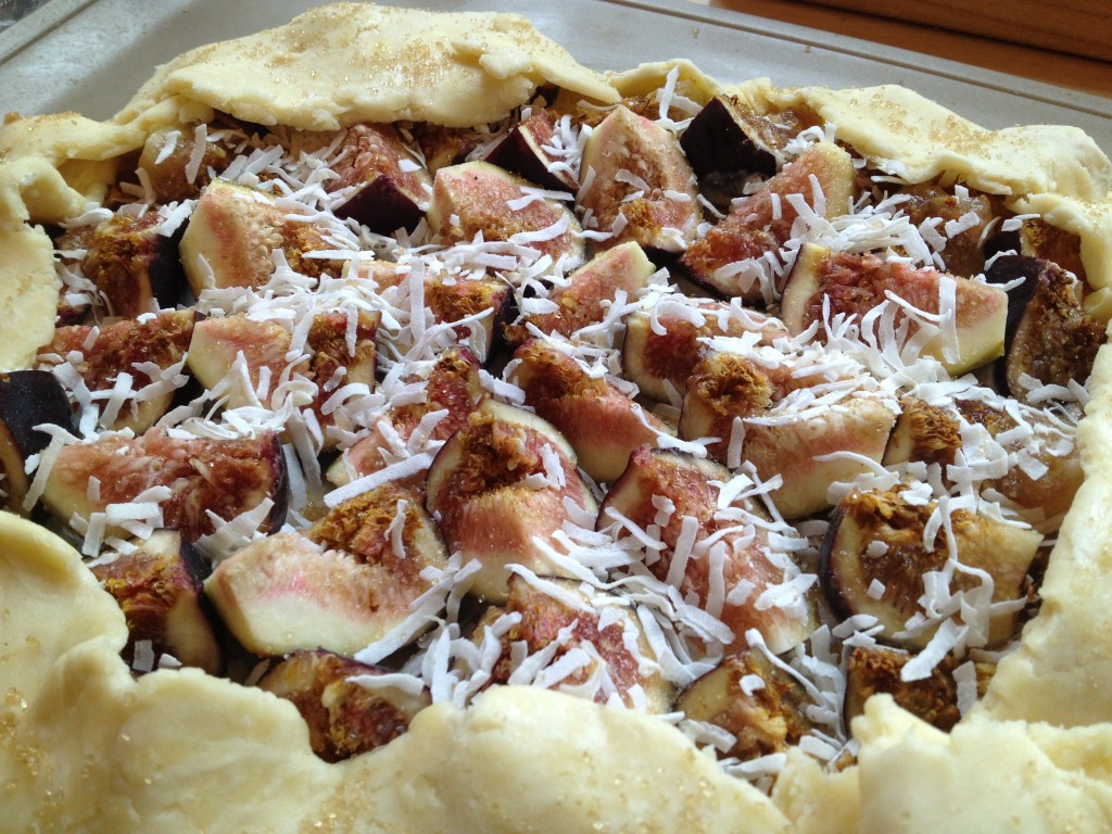 Well Dined | Fig, Mascarpone, and Goat Cheese Galette with Coconut