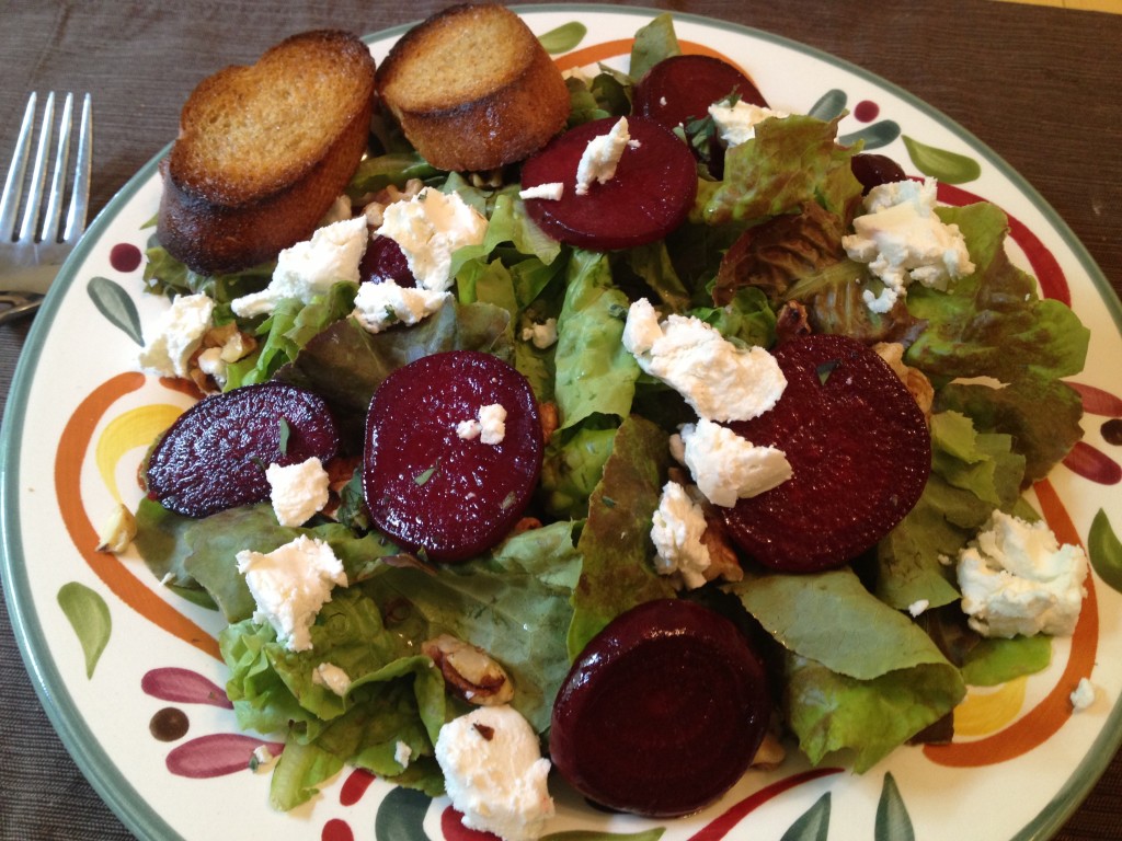 Well Dined | Roasted Beet Salad with Goat Cheese