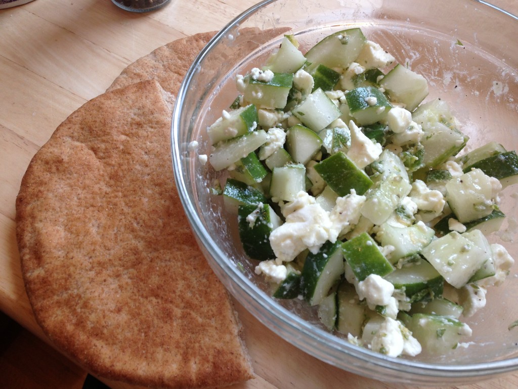 Well Dined | Cucumber Feta Pitas