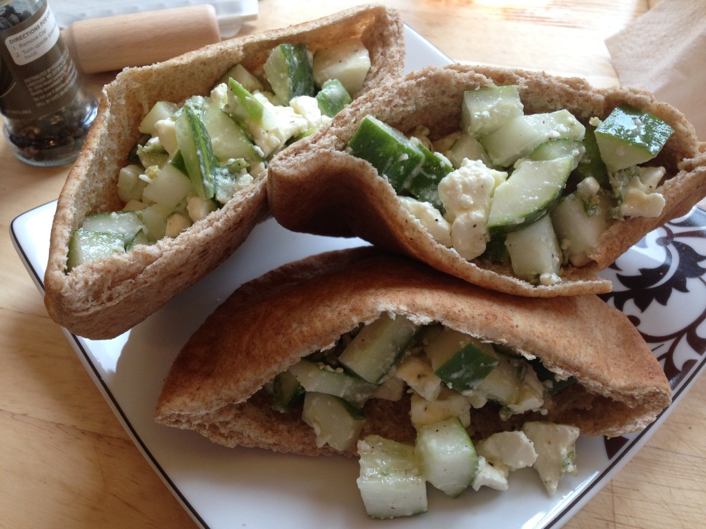 Well Dined | Cucumber Feta Pitas