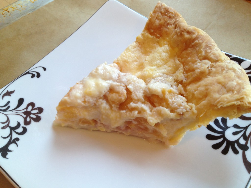 Well Dined | Peach and Creme Friache Pie