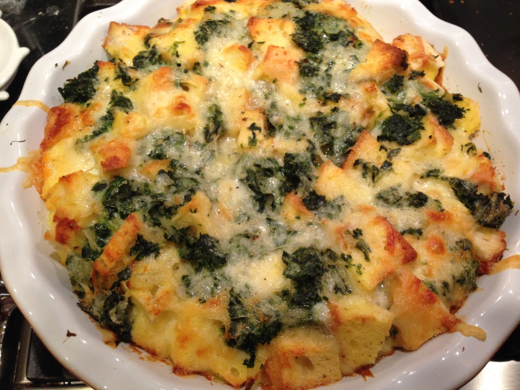 Well Dined | Spinach Gruyere Strata