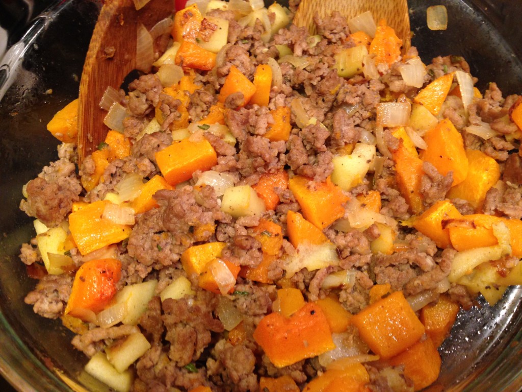 Well Dined | Butternut Squash, Apple, and Sausage Lasagna