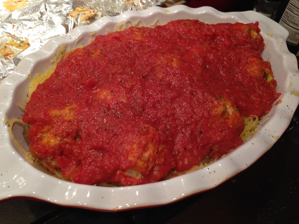 Well Dined | Chicken Parmesan Meatballs and Spaghetti Squash