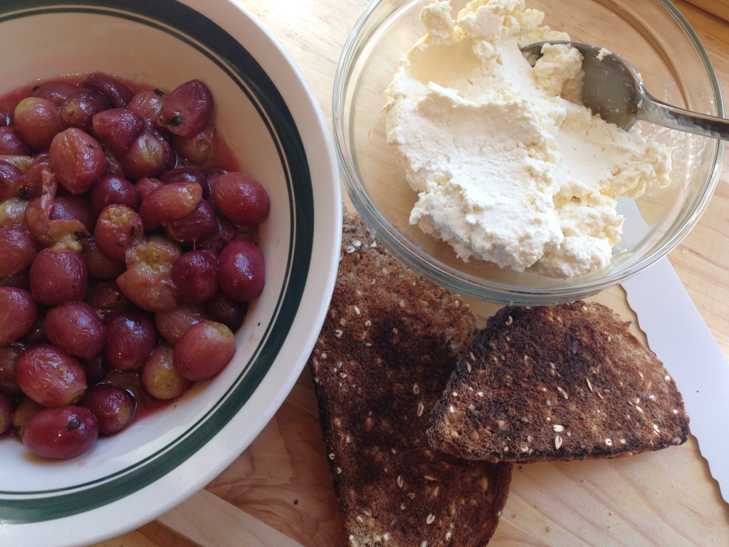Well Dined | Roasted Grapes and Fresh Ricotta