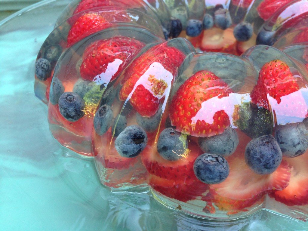 Well Dined | Red, White, and Blue Sparkling Wine Gelatin Mold