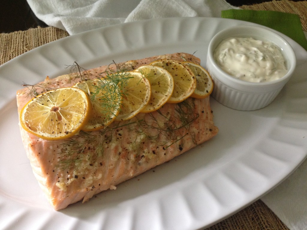 Well Dined | Garlic Butter Salmon with Dill