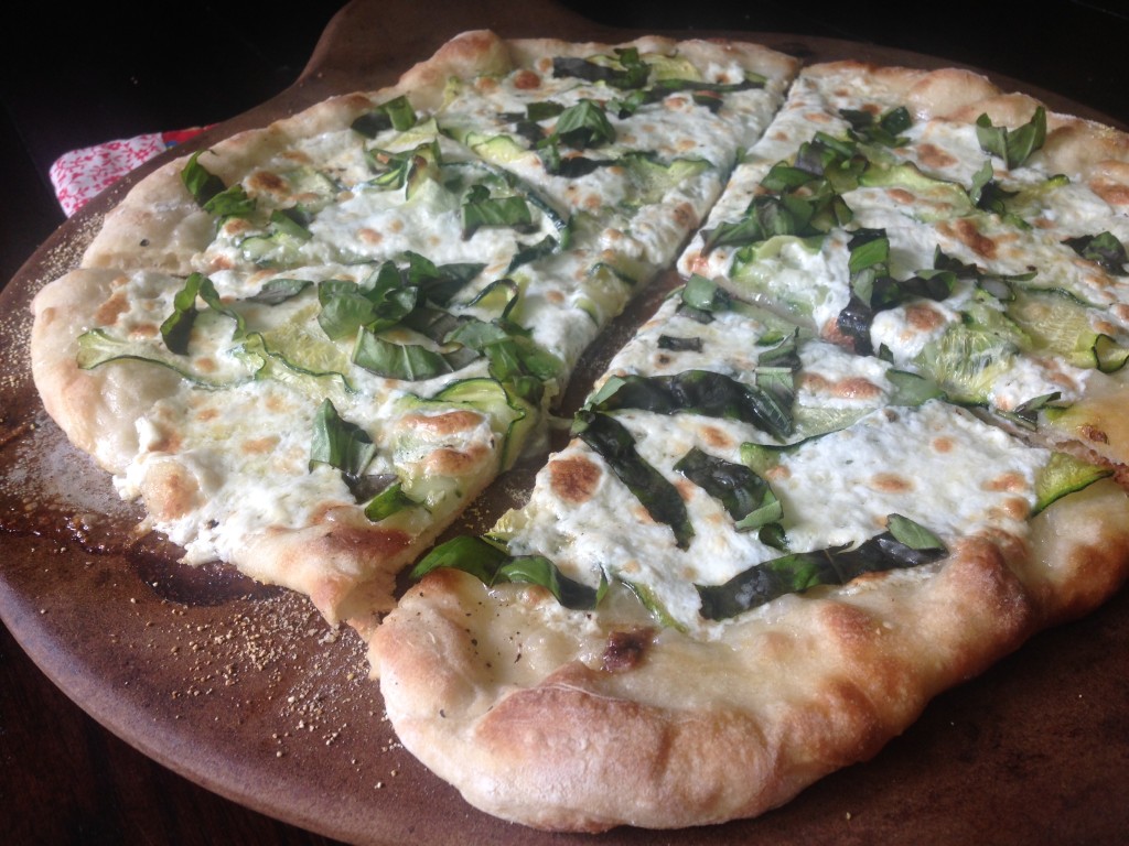Well Dined | Zucchini Pizza with Burrata and Anchovy