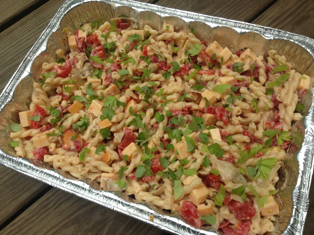 Pasta Salad with Smoked Gouda, Roasted Red Peppers, Fresh Tomatoes, and ...