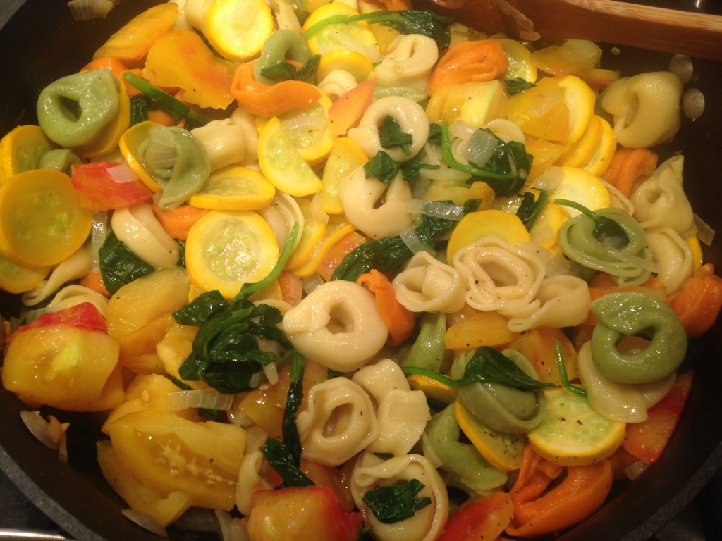 Well Dined | Tortellini with Vegetables and Meatballs