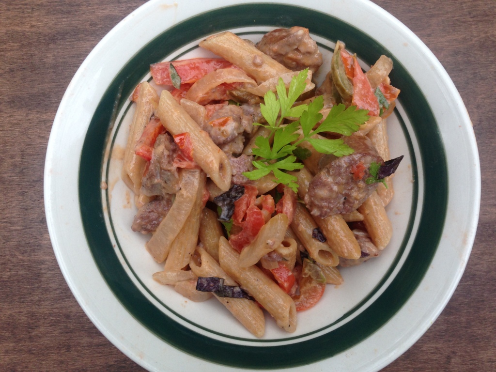 Well Dined | Pasta with Sausage and Peppers