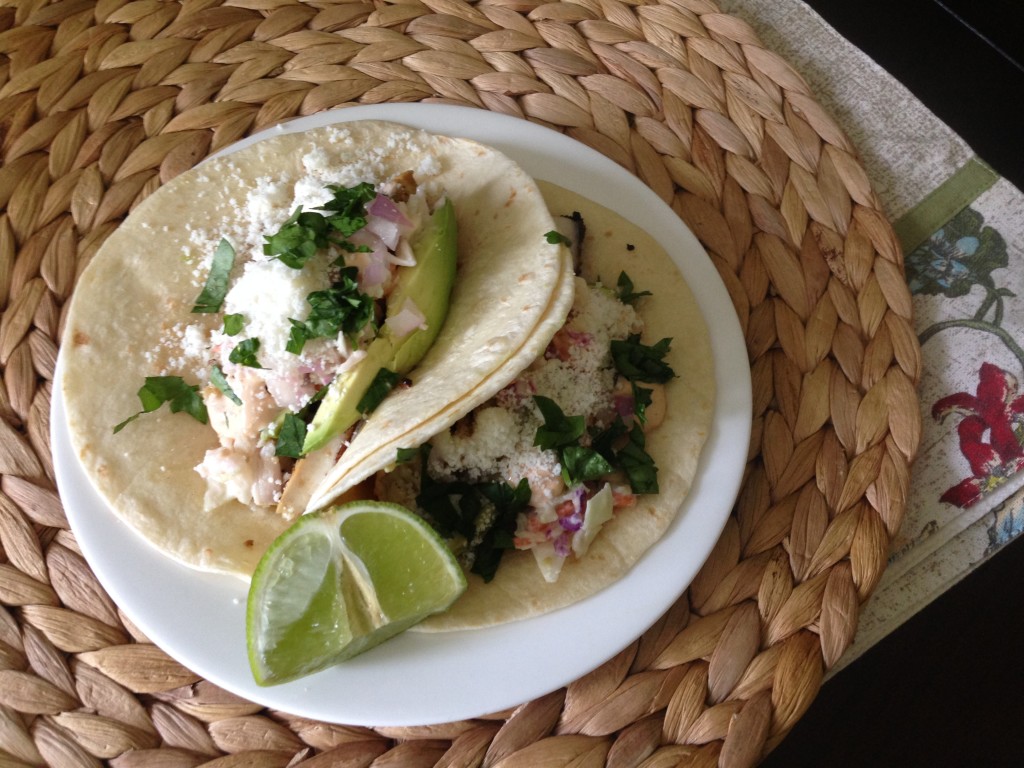 Well Dined | Fish Tacos with Chipotle Mayo and Coleslaw