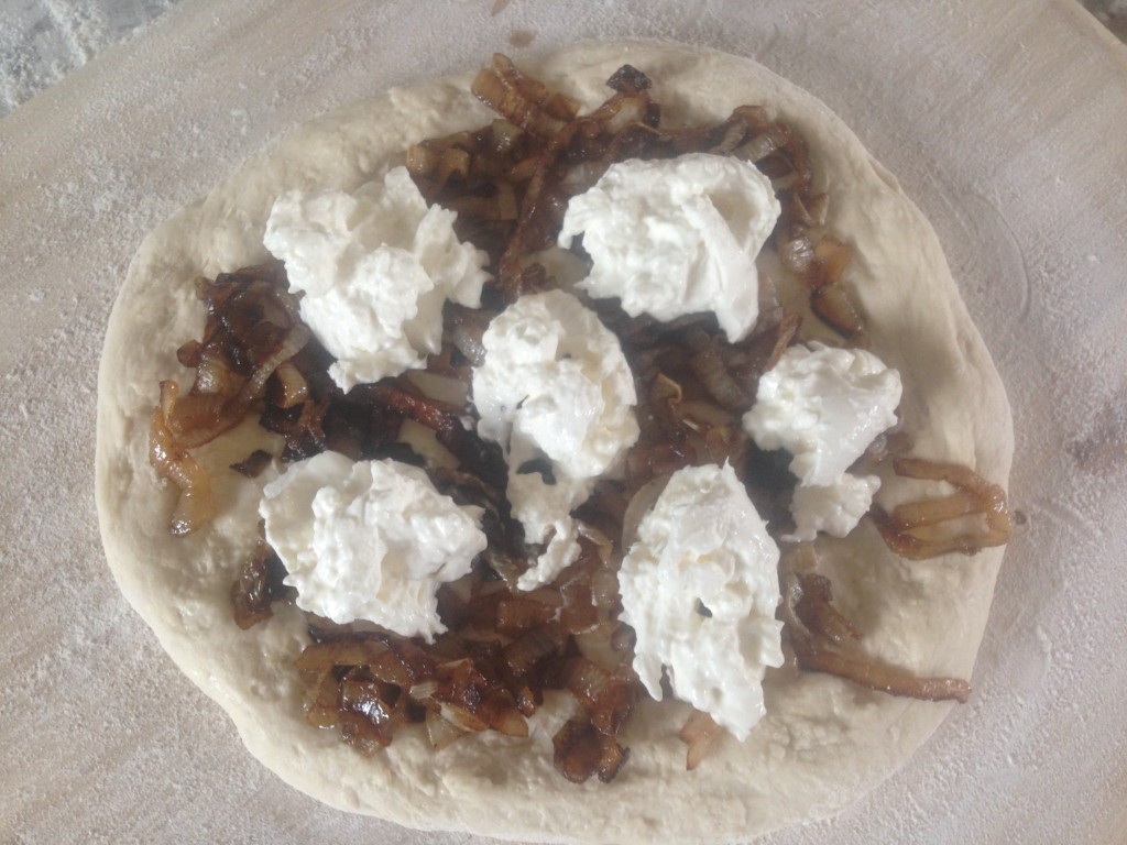 Well Dined | Caramelized Onion and Burrata Pizza