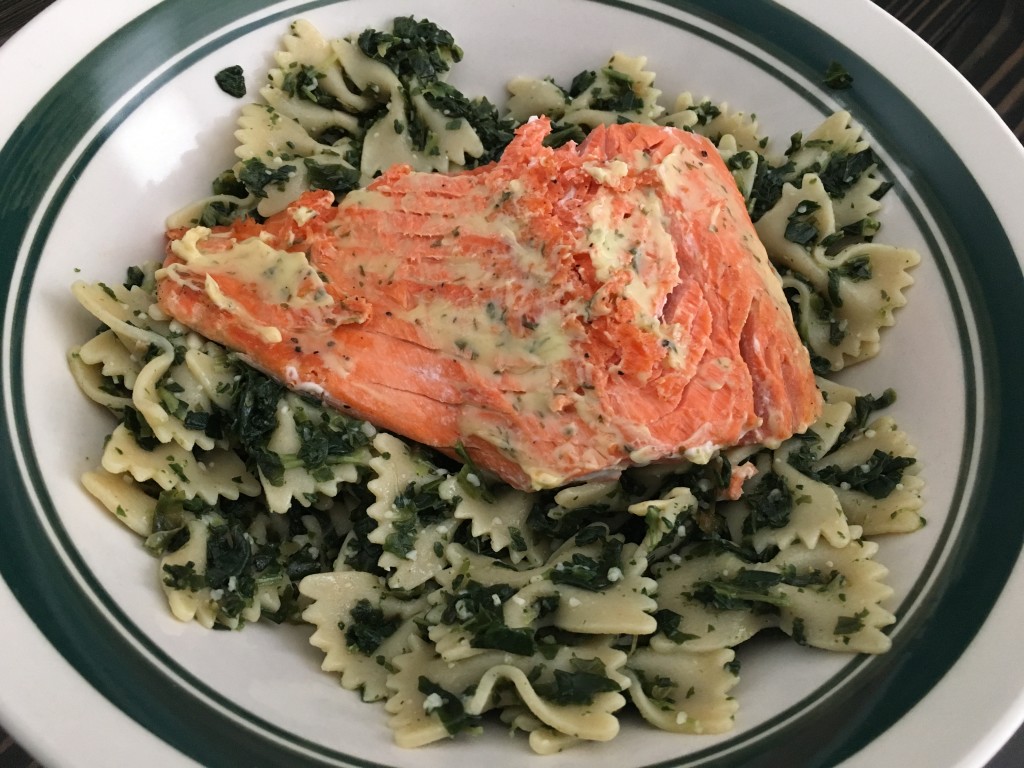 Well Dined | Seared Salmon with Lemon Herb Butter and Pasta
