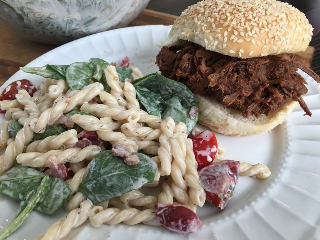 Well Dined | BBQ Beef and BLT Pasta Salad