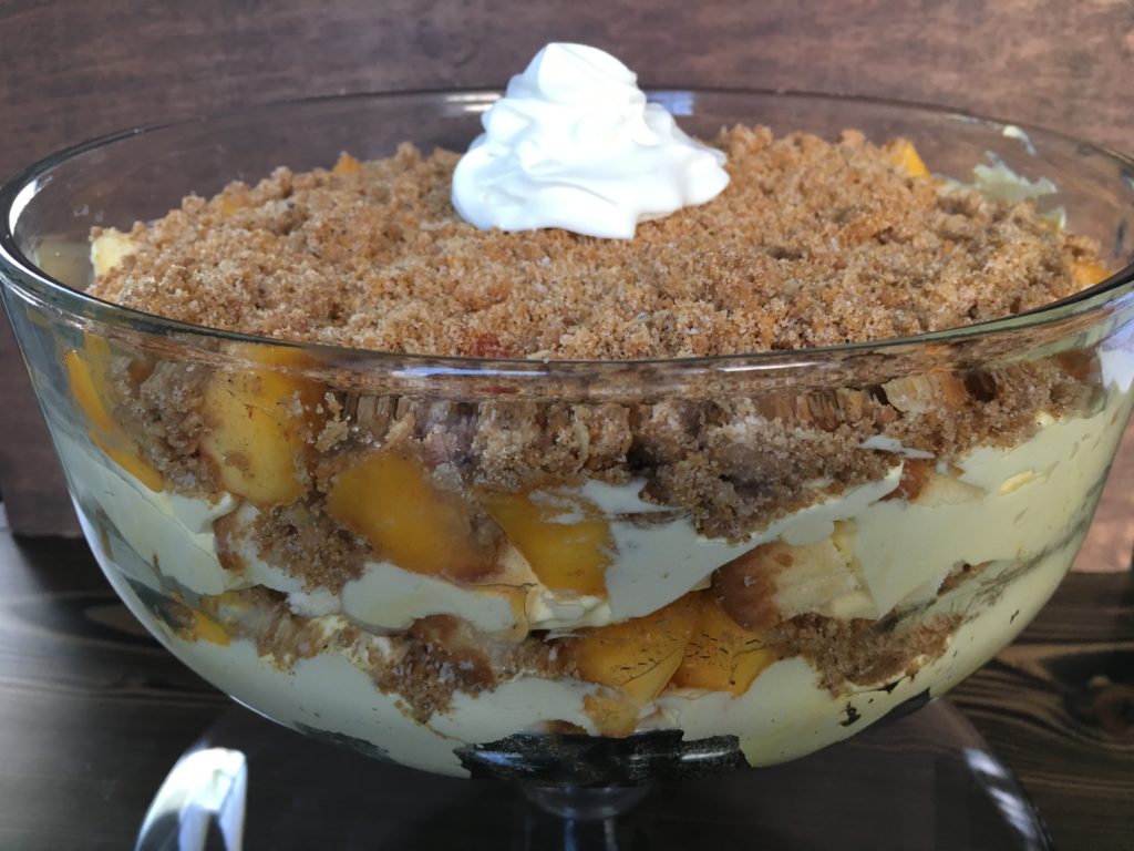 Well Dined | Peach Cobbler Trifle