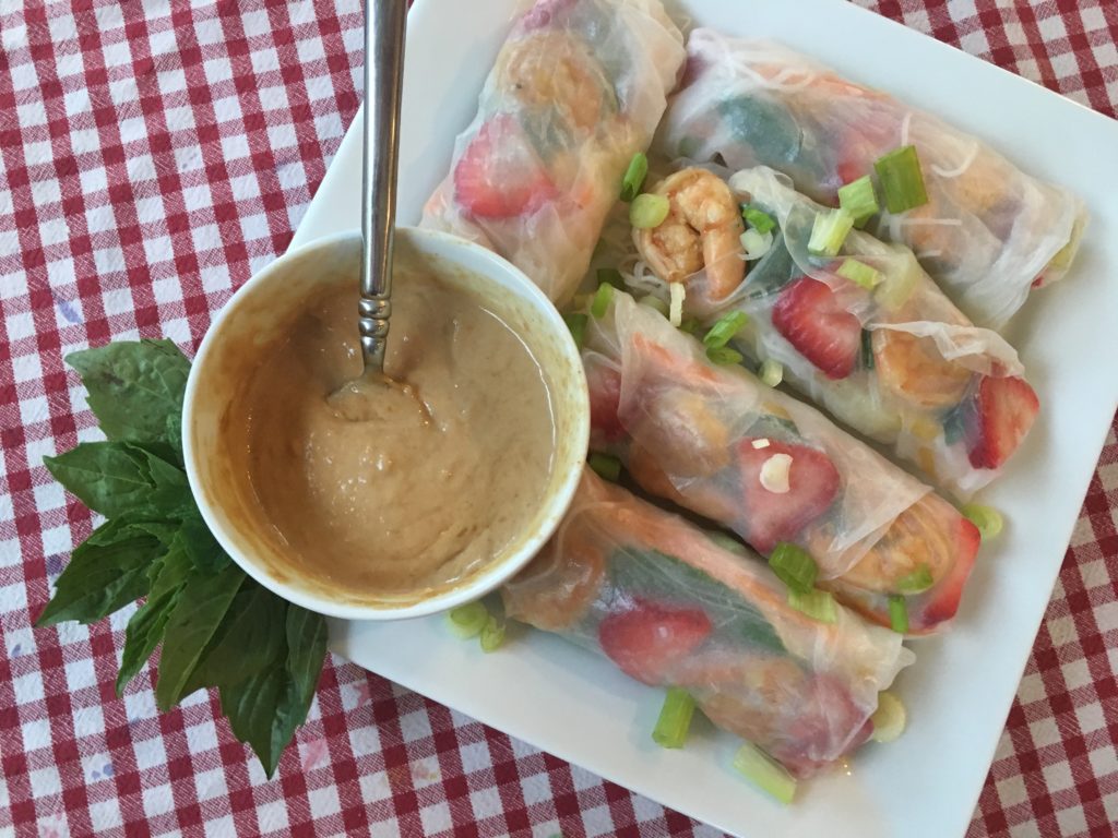 Well Dined | Shrimp and Strawberry Summer Rolls