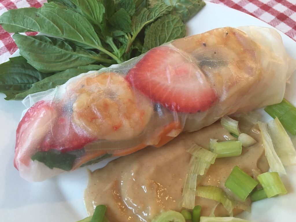 Well Dined | Shrimp and Strawberry Summer Rolls