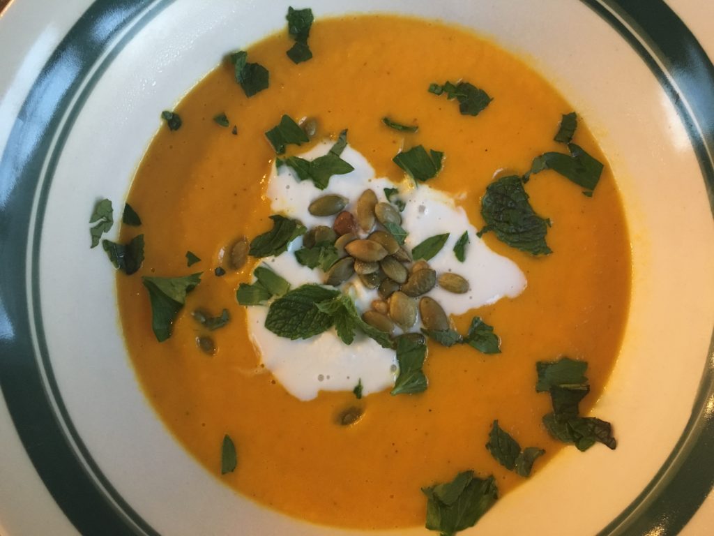 Well Dined | Curry Carrot Soup with Coconut Cream