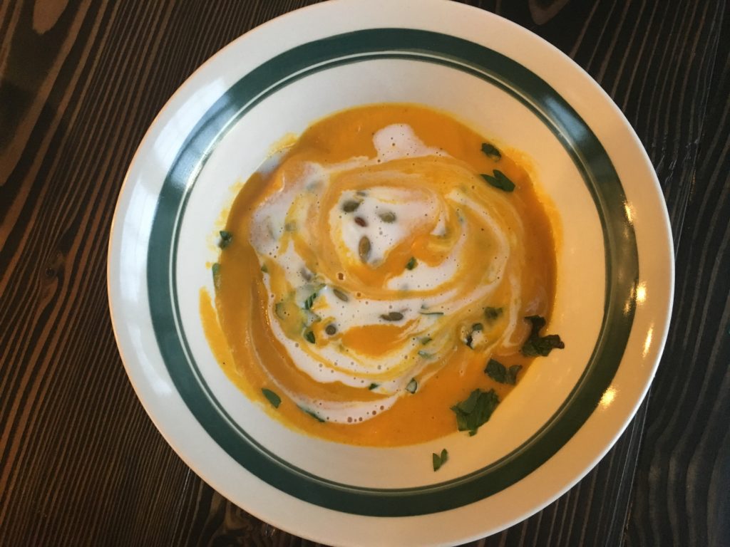 Well Dined | Curry Carrot Soup with Coconut Cream