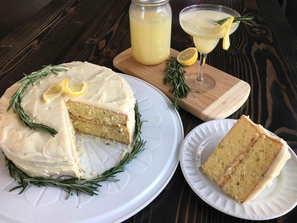 Well Dined | Lemon Rosemary Cake and Martini